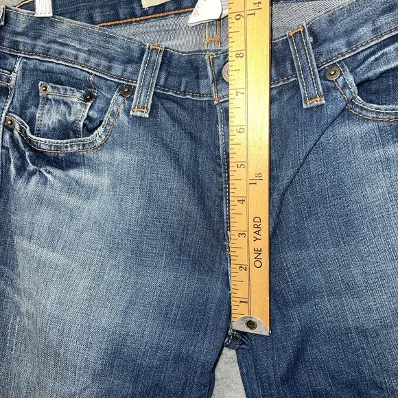 VTG Gap Jeans Womens Sz 6 Long Light Blue Wash Denim Low Rise Boot Cut Pants 90s - Picture 9 of 9